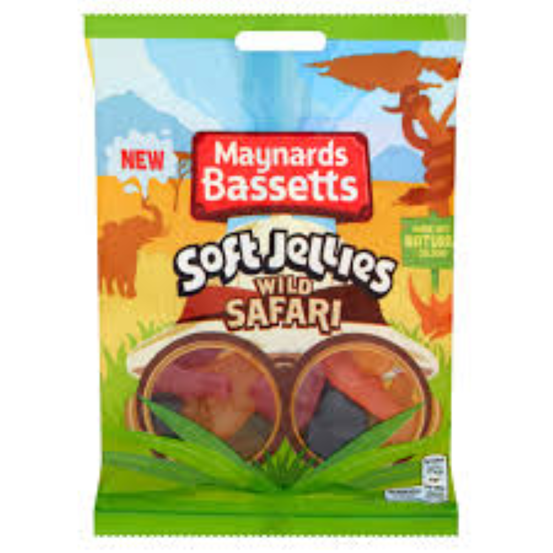 MAYNARDS BASSETTS SOFT JELLIES WILD SAFARI 160G